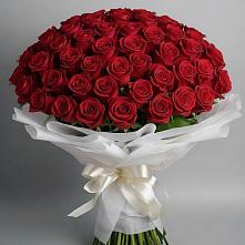Букет 101 Красная роза Блэк Мэджик в Якшур-Бодья