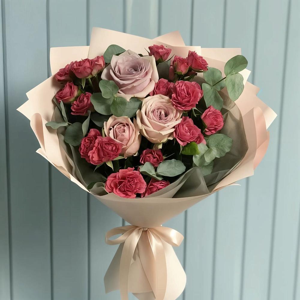 Букет цветов из: Гвоздики и Розы в Якшур-Бодья