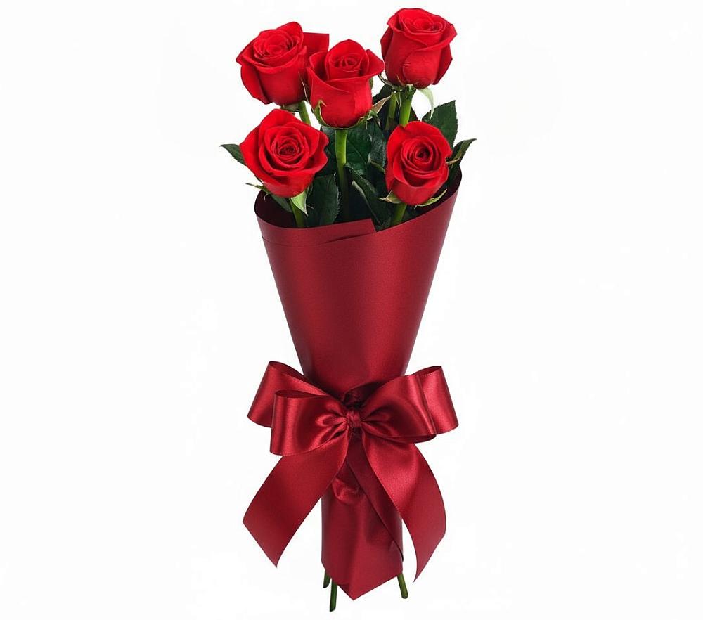 Букет 5 Красных роз Эдлесс Лав в Якшур-Бодья