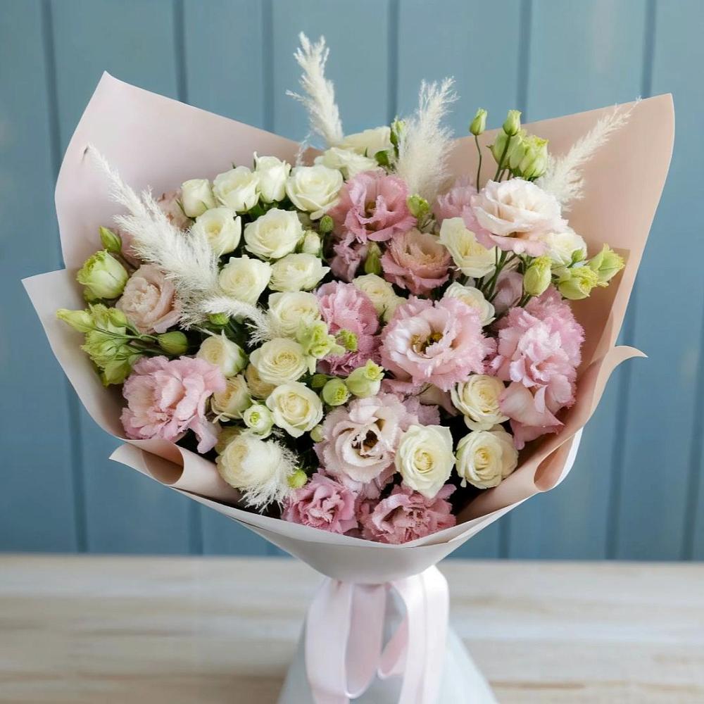 Букет цветов из: Альстромерии и Розы в Якшур-Бодья