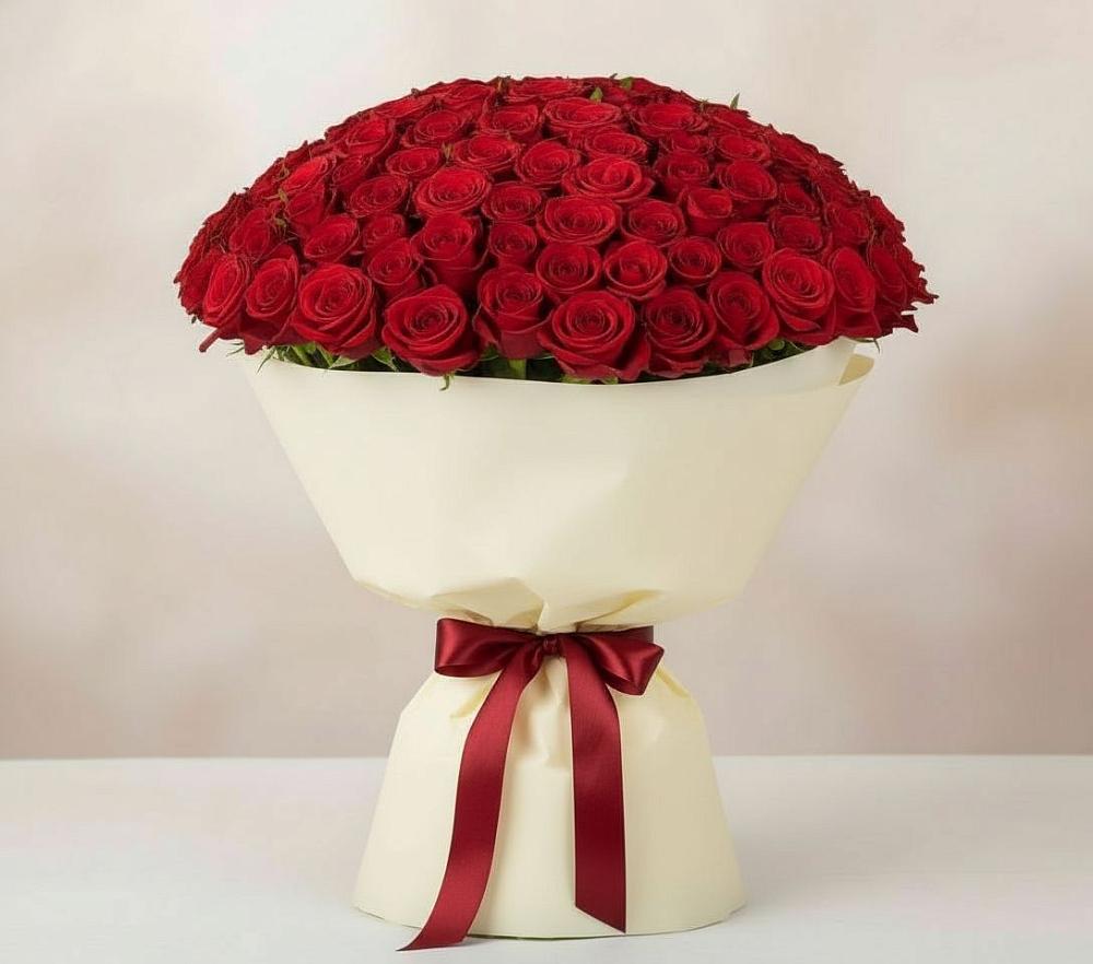 Букет 101 Красная роза Милано в Якшур-Бодья