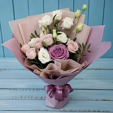 Букет цветов из:  Розы и Лизиантусы в Якшур-Бодья
