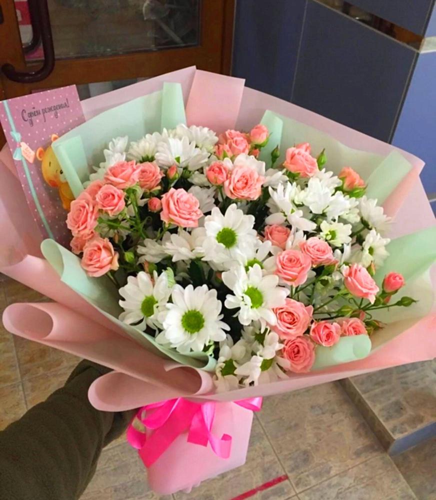 Букет цветов из: Розы и Хризантемы в Якшур-Бодья