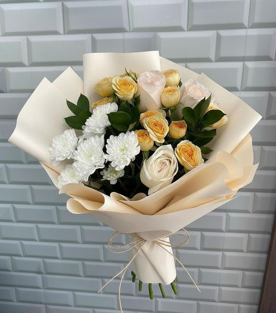 Букет цветов из: Розы и Хризантемы в Якшур-Бодья