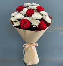 Букет цветов из:  Розы и Хризантемы в Якшур-Бодья