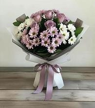 Букет цветов из:  Хризантемы и Розы в Якшур-Бодья