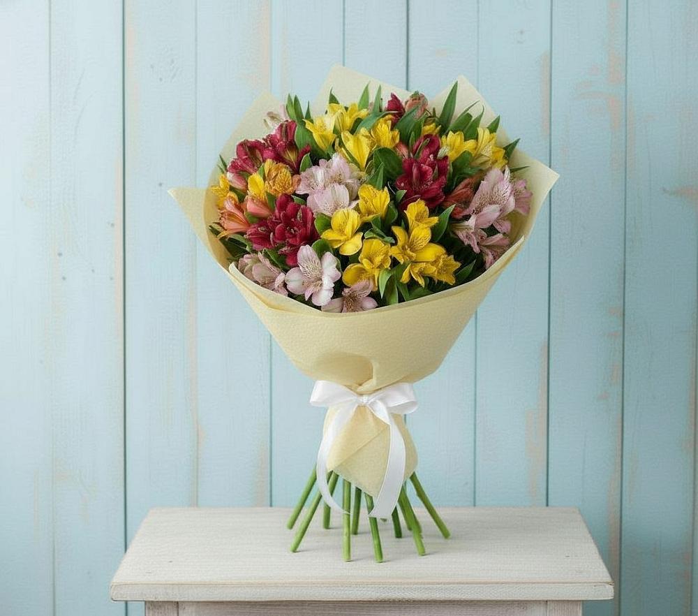 Букет цветов из: Альстромерии в Якшур-Бодья