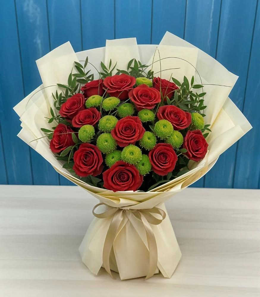 Букет цветов из: Розы и Хризантемы в Якшур-Бодья